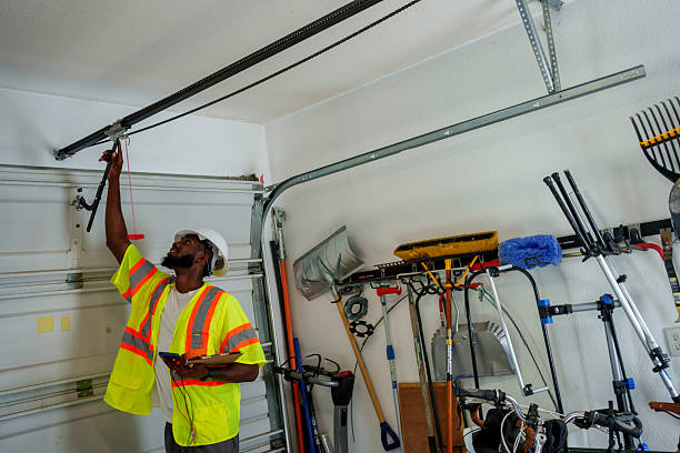 Professional Garage Door Panel Replacement technician working in Fisher County County, TX